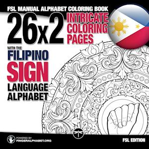 26x2 Intricate Coloring Pages With The Filipino Sign Language Alphabet