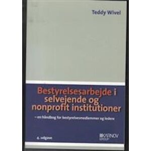 Teddy Wivel Bestyrelsesarbejde I Selvejende Og Nonprofit Institutioner