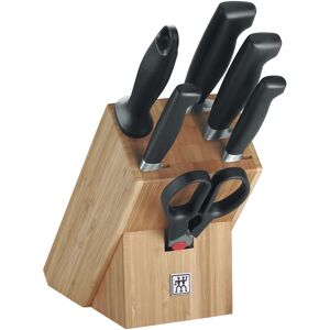 ZWILLING Four Star Sæt med knivblok 7-dele, Natur