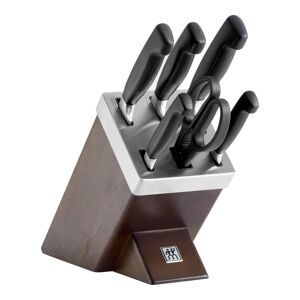 ZWILLING Four Star Selvslibende knivblok 7-dele, Brun