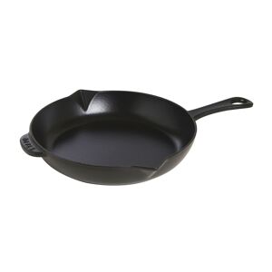 Staub Pander Stegepande Med hældetud 26 cm, Støbejern, Sort