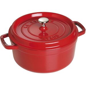 Staub La Cocotte 24 cm / 3,7 l, Rund, Kirsebærrød, Støbejern