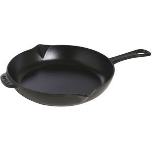 Staub Pander Stegepande Med hældetud 26 cm, Støbejern, Sort