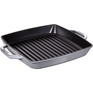 Staub Grillpander Grillpande 28 cm, Støbejern, Grafitgrå