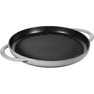 Staub Grillpander Pure grill 30 cm, Rund, Grafitgrå, Støbejern