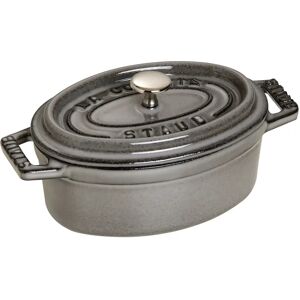 Staub La Cocotte Mini 11 cm, Oval, Grafitgrå, Støbejern