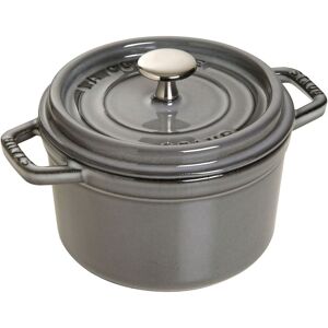 Staub La Cocotte 16 cm / 1,25 l, Rund, Grafitgrå, Støbejern