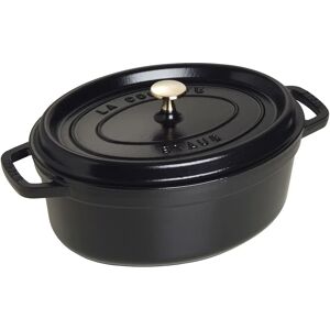 Staub La Cocotte 29 cm / 4,25 l, Oval, Sort, Støbejern