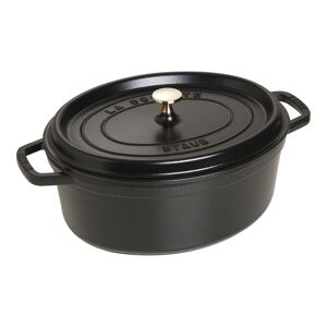 Staub La Cocotte 31 cm / 5,5 l, Oval, Sort, Støbejern