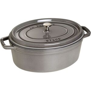 Staub La Cocotte 33 cm / 6,75 l, Oval, Grafitgrå, Støbejern