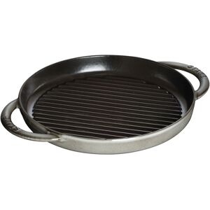 Staub Grillpander Pure grill 26 cm, Rund, Grafitgrå, Støbejern