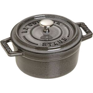 Staub La Cocotte Mini 10 cm, Rund, Grafitgrå, Støbejern