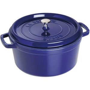 Staub La Cocotte 28 cm / 6,75 l, Rund, Mørk-Blå, Støbejern