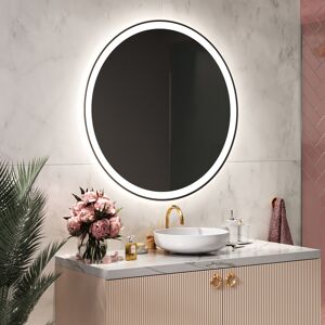 Artforma Rundt spejl til badeværelse med lys L76 rundt moderne spejle 70 cm, 80 cm, 90 cm, 100 cm
