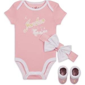 Jordan Sky Rookie-sæt i tre dele til babyer (3-6 M) - Pink Pink 6-12M