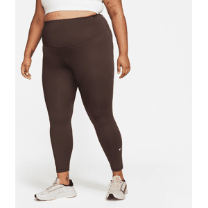 Højtaljede Nike One-leggings til kvinder (plus size) - brun brun 1X