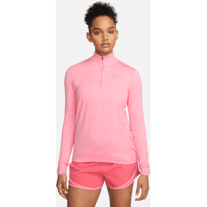 Nike-løbeoverdel med 1/2 lynlås til kvinder - Pink Pink XS (EU 32-34)