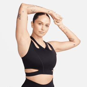 Nike FutureMove-sports-bh uden indlæg og med stropper og let støtte til kvinder - sort sort S
