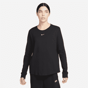 Langærmet Nike Sportswear Premium Essentials-T-shirt til kvinder - sort sort S (EU 36-38)