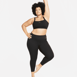 Nike Zenvy-leggings i 7/8-længde med høj talje og let støtte til kvinder (plus size) - sort sort 3X