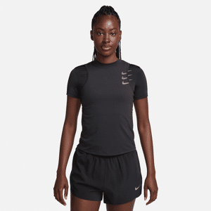 Nike Dri-FIT ADV Running Division-løbeoverdel med korte ærmer til kvinder - sort sort XL (EU 48-50)