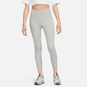 Højtaljede 7/8-Nike Sportswear Classic-leggings til kvinder - grå grå XL (EU 48-50)