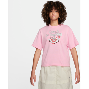 Nike Sportswear-T-shirt med firkantet snit til kvinder - Pink Pink L (EU 44-46)