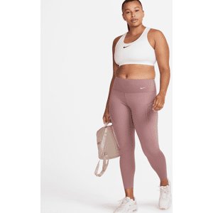 Nike Go-7/8-leggings med højt støtteniveau, mellemhøj talje og lommer til kvinder - lilla lilla XS (EU 32-34)