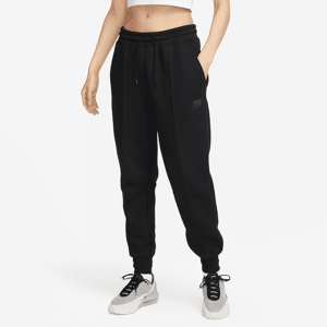 Nike Sportswear Tech Fleece-joggers med mellemhøj talje til kvinder - sort sort M (EU 40-42)