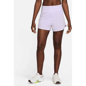 Nike Bliss Dri-FIT-fitnessshorts med indershorts (8 cm) med høj talje til kvinder - lilla lilla S (EU 36-38)