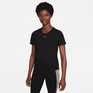 Kortærmet Nike Dri-FIT One-overdel i standardpasform til kvinder - sort sort M (EU 40-42)