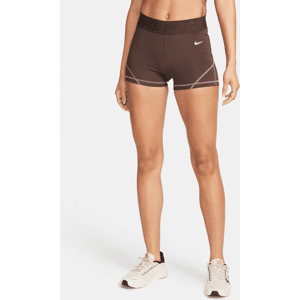 Nike Pro-shorts med mellemhøj talje (8 cm) til kvinder - brun brun L (EU 44-46)