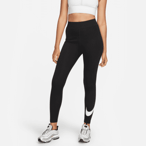 Højtaljede Nike Sportswear Classics-leggings med grafik til kvinder - sort sort M (EU 40-42)