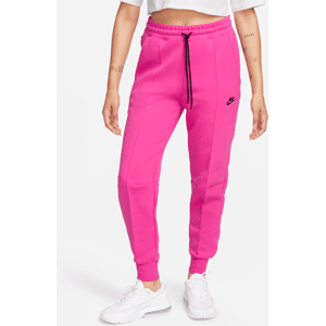 Nike Sportswear Tech Fleece-joggers med mellemhøj talje til kvinder - rød rød L (EU 44-46)