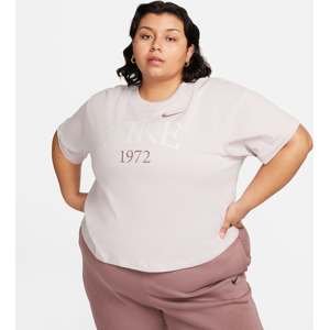 Nike Sportswear Classic-T-shirt til kvinder (plus size) - lilla lilla 2X