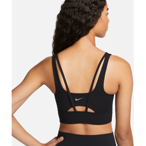 Nike Zenvy Longline-sports-bh med medium støtte og indlæg til kvinder - sort sort XL