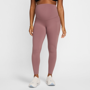 Nike (M) One-leggings i 7/8 længde med høj talje og lommer til kvinder (Maternity) - lilla lilla L (EU 44-46)