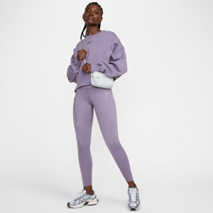 Nike Go-7/8-leggings med højt støtteniveau, mellemhøj talje og lommer til kvinder - lilla lilla XS (EU 32-34)
