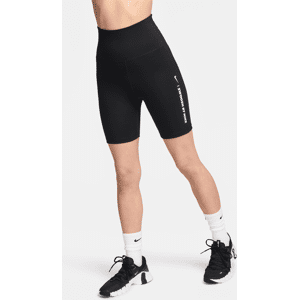 Højtaljede Nike One-cykelshorts (18 cm) til kvinder - sort sort S (EU 36-38)