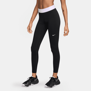 Nike Pro-leggings med mesh-paneler og mellemhøj talje til kvinder - sort sort XS (EU 32-34)