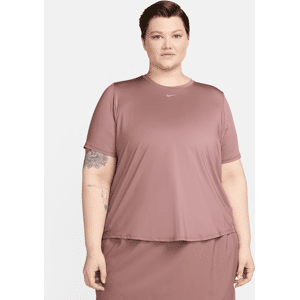 Kortærmet Nike One Classic Dri-FIT-trøje (plus size) til kvinder - lilla lilla 2X