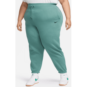 Overdimensionerede Nike Sportswear Phoenix Fleece-sweatpants med høj talje til kvinder (plus size) - grøn grøn 3X