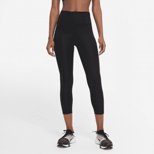 Korte Nike Fast-løbeleggings med mellemhøj talje til kvinder - sort sort S (EU 36-38)