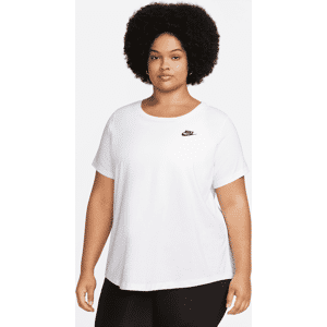 Nike Sportswear Club Essentials-T-shirt til kvinder (plus size) - hvid hvid 2X