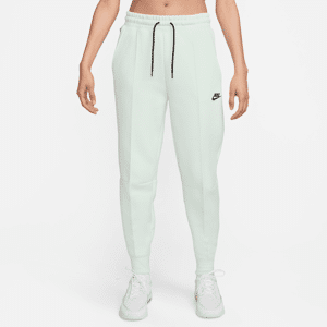 Nike Sportswear Tech Fleece-joggers med mellemhøj talje til kvinder - grøn grøn XS (EU 32-34)