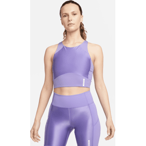 Nike Pro Dri-FIT-tanktop i kort snit til kvinder - lilla lilla L (EU 44-46)