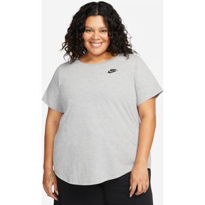 Nike Sportswear Club Essentials-T-shirt til kvinder (plus size) - grå grå 3X