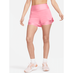 Nike Dri-FIT Swift-2-i-1-løbeshorts (7,5 cm) med mellemhøj talje og lommer til kvinder - Pink Pink XS (EU 32-34)