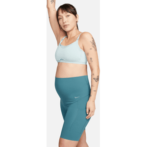 Nike Zenvy (M)-cykelshorts (20 cm) med lommer, let støtte og høj talje til kvinder (Maternity) - blå blå S (EU 36-38)