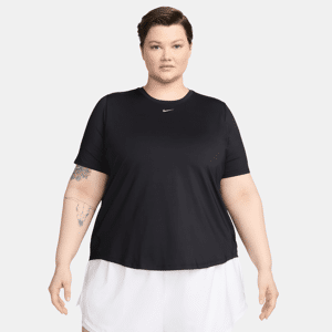 Kortærmet Nike One Classic Dri-FIT-trøje (plus size) til kvinder - sort sort 2X
